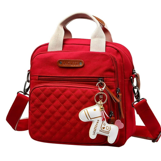Diaper Bag Multi-Function Waterproof Travel Backpack Nappy Bags for Baby Care - Large Capacity, Stylish and Durable, Red