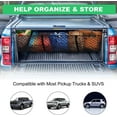 thumbnail image 4 of Papapt Cargo Net Trunk Bed Organizer,Mesh Storage Net with 4 Metal Hooks, 47.2 x11.8 inch Heavy Duty Cargo Net for SUV,Car,Toyota,Pickup Truck Bed,Truck Accessories Bed Grocery Holder, 4 of 12