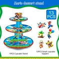 thumbnail image 5 of Mario Cupcake Stand, Super Bros Birthday Decorations 3-Tier Mario Bros Cupcake Stand with 12pcs Mario Cupcake Toppers for Mario Birthday Party Supplies for Boys Kids, 5 of 8