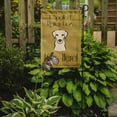 thumbnail image 2 of Carolines Treasures BB1470GF Yellow Labrador Spoiled Dog Lives Here Flag Garden Size, 2 of 3
