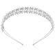 thumbnail image 1 of Diadema de diamantes de imitación de doble capa, color plata, para bodas, novias, con lazo para el cabello, pinza para el cabello, accesorios para el cabello para mujer, 1 of 7