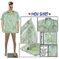 thumbnail image 4 of HAPPY BAY Men's Beach Short Sleeve Santa Claus Party Holiday Shirt Hawaiian Christmas Shirts for Men L Sea, Geometric Summer, 4 of 7