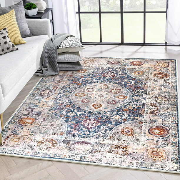 Snailhome Vintage Rugs For Living Room, Traditional Area Rugs For Dining Room