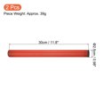 thumbnail image 2 of Uxcell Junior Relay Track Baton Plastic Race Field Stick Athletics, Red 2 Pack, 2 of 5