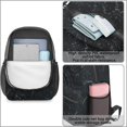 thumbnail image 4 of 17 Inch Lightweight Backpack,PVC Waterproof Oxford Fabric, Ergonomically Designed, with Large Capacity, Aqua Blue Watercolor, 4 of 5