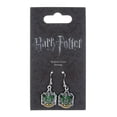 thumbnail image 2 of Pendientes chapados en plata con el escudo de Harry Potter de Slytherin, 15 mm, 2 of 2