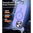 thumbnail image 4 of 3-in-1 Entronix Bundle for iPhone 12 Pro Max, Magnetic Sturdy Matte Case 2 Screen Protector, Purple, 4 of 7