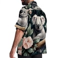 thumbnail image 3 of Koala Men's Short Sleeve Casual Printed Button Down Beach Shirts Hawaiian Style Unisex Summer Shirt, 3 of 6