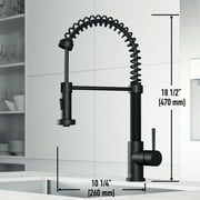 VIGO Industries VG02001MB 1 Handle Pull-Down Spray Kitchen Faucet Matte Black