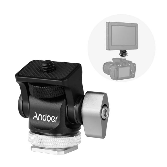 Shoe Mount,Screw Camera Monitor Mount Head Cold Adapter Alloy 1/4 Cold Adapter Alloy Inch Screw Camera Head Cold Adapter 1/4 Inch Screw Alloy 1/4 Inch Monitor Led Fill Monitor Mount Head
