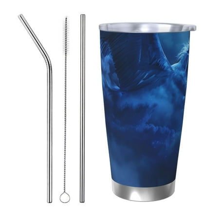 

Vsdgher Pegasus Night Sky 20 Oz Stainless Steel Vacuum Insulated Travel Mug Coffee Cup for Home Office Outdoor Works Great for Ice Drinks and Hot Beverage -Straw Three-piece Set