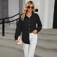 thumbnail image 6 of Eternatastic Womens Oversized Button Down Shirts Dressy Casual Long Sleeve Blouses Summer Work Tops Tunics, 6 of 6
