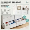 thumbnail image 5 of Spaco Nine-Drawer Cabinet, Tall Dresser Fabric Storage Tower, Wooden Top for Indoor as Entryway, Closet, White, 5 of 7