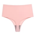 thumbnail image 2 of Posijego Plus Size Thongs Women High Waist No Show Thong Stretch Breathable Panties T Back Soft Underwear, 2 of 3
