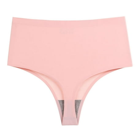 Hvyesh Seamless Thongs for Women No Show Thong Panties for Women No Line G-String Thongs Ice Silk Shapewear Underwear
