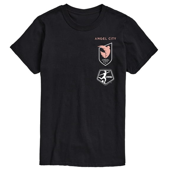 National Women's Soccer League - Angel City FC Stacked Logos Short Sleeve Graphic T-Shirt
