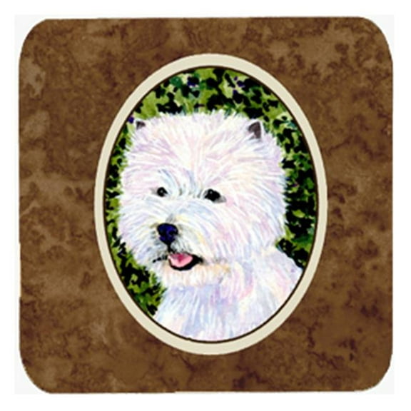 Westie Foam Coasters, Set - 4