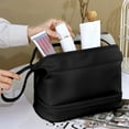 thumbnail image 6 of Vacemry Under $5 Double Layer Cosmetic Bag, Large Capacity Makeup Organizer Travel Case, Portable Clouds Design Toiletry Storage, Waterproof Beauty Accessories Pouch, 6 of 6