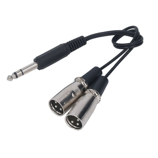 Audio Splitter Cable, Durable 6.35mm Male To XLR Male Cable Environmentally Friendly Rubber Sheath For Microphone
