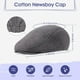 thumbnail image 2 of SKYCARPER Gorra Newsboy de algodón para hombre, color gris claro, 2 of 7