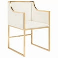 thumbnail image 1 of Plata Import Bella White Chair Gold frame, 1 of 1