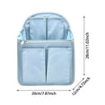 thumbnail image 2 of Multi Pocket Backpack Insert Organizer Lightweight Shoulder Bag Divider Pink Tone, 2 of 4