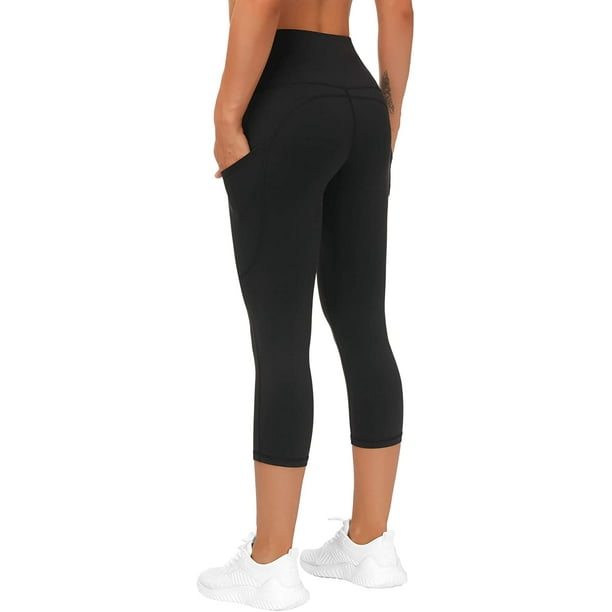 THE GYM PEOPLE Thick High Waist Yoga Pants with Pockets, Tummy Control  Workout Running Yoga Leggings for Women, Z-Capris Ink Blue, Small :  : Clothing, Shoes & Accessories