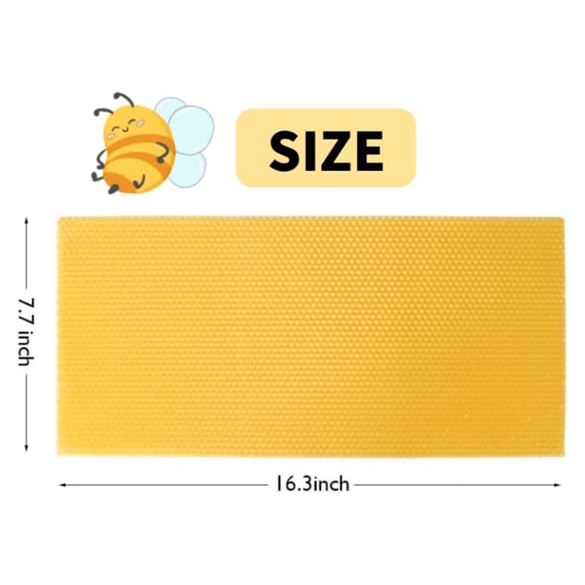 30Pcs Beeswax Sheets, Natural Wax Foundation for Bee Frames, Bee Foundation Sheets for Candle Making (16.34 X 7.68inch)