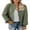 Jungle Green, variant on Eytino Jackets for Women Bomber Jacket Coat Casual Long Sleeve Stand Collar Zip Up Lightweight Fall Jackets with Pockets Gray