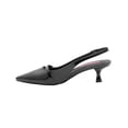 thumbnail image 2 of Zapatilla Tacon Aguja Salamandra® Charol Negro Con Broche negro 22, 2 of 7