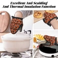 thumbnail image 3 of Owls And Boo Oven Mitts Heat Resistant - Soft Lining Silicone Mini Oven Mitts with HangingLoop, Kitchen Oven Gloves Heat Resistant 500℉ for Cooking Baking Microwave, 3 of 7