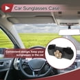 thumbnail image 2 of Funda para gafas de sol de coche Unique Bargains, magnética, universal, para visera de coche, estuche protector para gafas, cuero PU, negro, 18x7.6cm, 1 pieza, 2 of 7