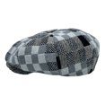 thumbnail image 5 of WITHMOONS 8 Panel Ivy Newsboy Cap - Applejack Paperboy Hat Winter Knitted Checkered Patchwork LDG1562 (Black), 5 of 5