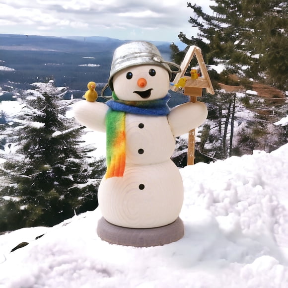 Incense Smoker Snowman Birdhouse