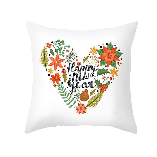 Funda de almohada de Navidad muñeco sin rostro enano gnomo duende celosía árbol de Navidad copo de nieve piel de melocotón impreso sofá funda de almohada Wmkox8yii HFSH4059