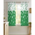 thumbnail image 4 of Saint Patrick's Day Sheer Curtains 45 Inch Length 2 Panels Set for Living Room/Bedroom, Spring Lucky Grasses Falling Kitchen Curtains Grommet Semi-Sheer Curtains Drapes Window Treatments 42"x45"x2, 4 of 7