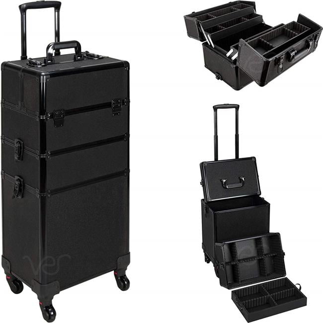 makeup luggage on wheels