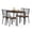 Walnut, variant on UHOMEPRO 5 Piece Dining Room Table Set, Farmhouse Dining Table Set for 4 with Chairs, Wood Rectangle Kitchen Table Set for Dining Room, Kitchen and Apartment, Natural