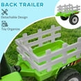 thumbnail image 5 of Aosom 12V Electric Ride on Tractor with Trailer, 25W Dual Motors, Green, 5 of 11
