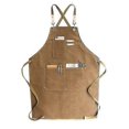 thumbnail image 1 of Chef Apron, Cotton Canvas Cross Back Apron With Pockets For Women, 1 of 5