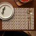 thumbnail image 5 of Brown Christmas Gingerbread Pattern Summer Placemats Table Placemats Set Of 4-Linen Kitchen Washable Placemats Table Mats 11.8"x17.7" Non-Slip Heat Resistant, 5 of 6
