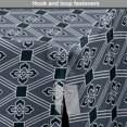 thumbnail image 4 of Japanese Dog Crate Cover, Diamond Line Pattern with Squares and Abstract Graphic Flowers, Easy to Use Pet Kennel Cover for Medium Large Dogs, 35" x 23" x 27", Charcoal Grey Dark Blue, by Ambesonne, 4 of 6