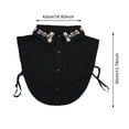 thumbnail image 2 of ERK 1Pcs And Pearl Collar Detachable Adjustable Half Shirt Blouse False Dickey For, 2 of 5