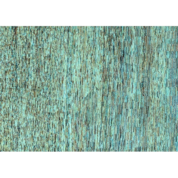 Ahgly Company Indoor Rectangle Oriental Light Blue Modern Area Rugs, 4' x 6'