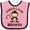 Pink and Black, variant on Inktastic Papas Little Monkey Boys Funny Boys or Girls Baby Bib