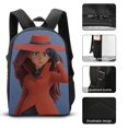 thumbnail image 3 of Carmen Sandiego Backpack Study Smart System Organized Bookbag with Brain Food Lunch Kit, 3 of 5