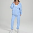 thumbnail image 2 of Women's 2-Piece Fleece Sweatsuit Set - Zip-Up Hoodie & Joggers, Cozy Lounge & Athletic Track Suits, 2 of 21