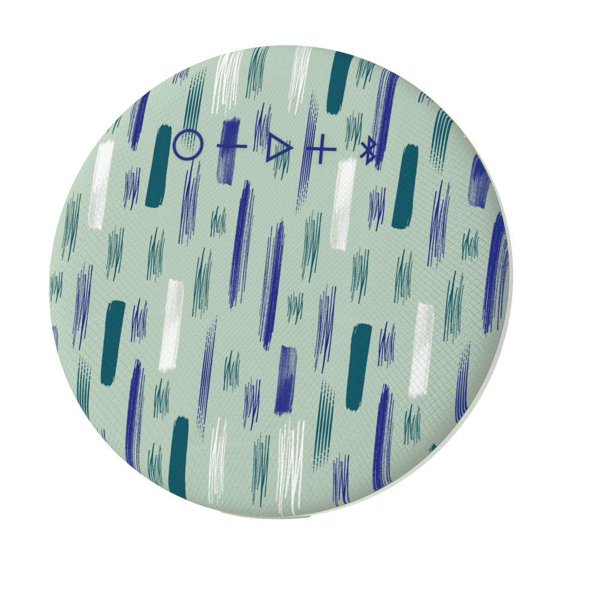 onn. Portable Bluetooth Speaker | IPX4 Water Resistant | Round Wireless Speaker, Moss Brushstrokes