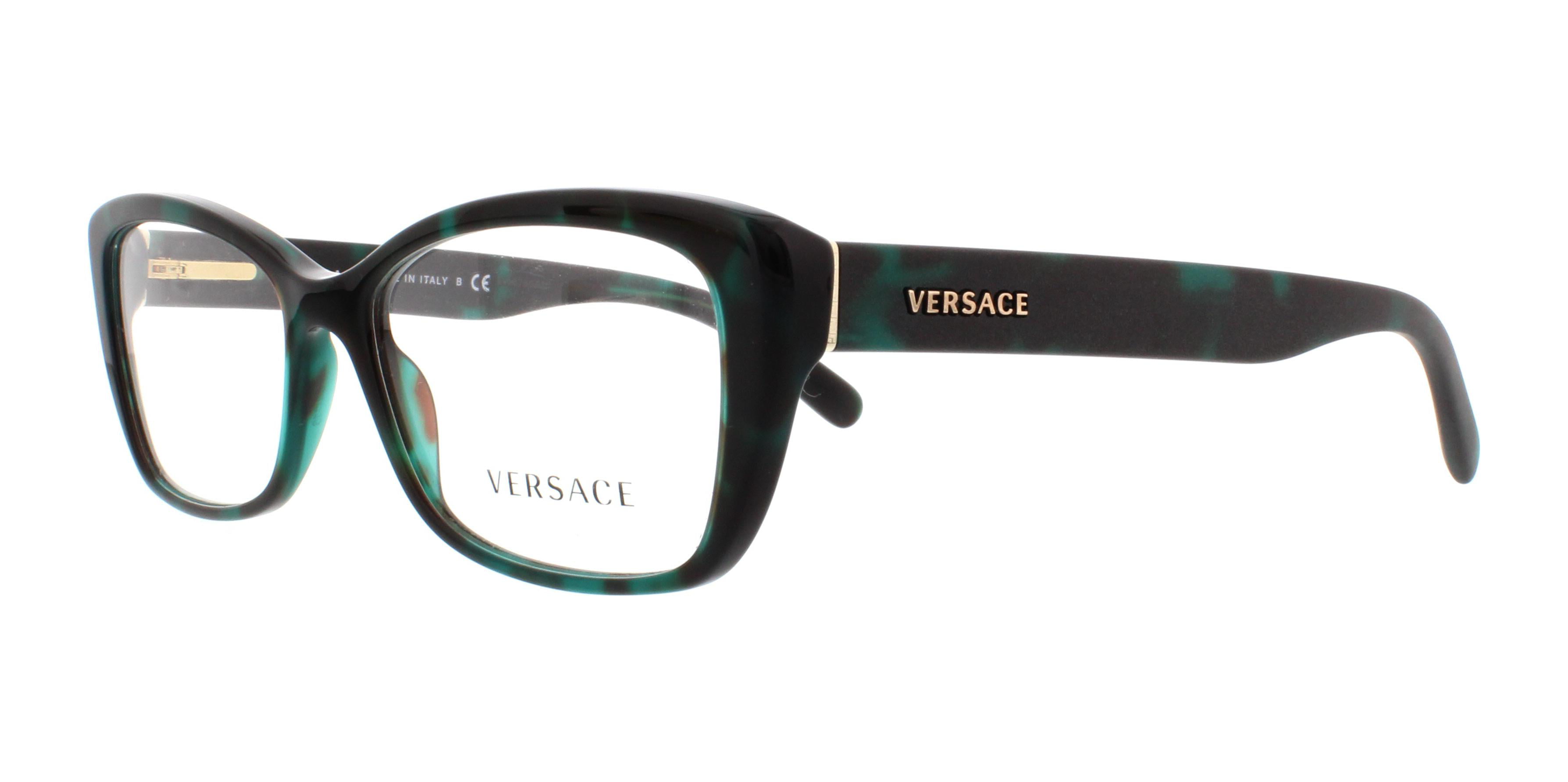 VERSACE Eyeglasses VE 3201 5076 Green 