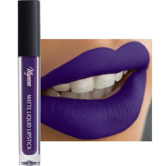 Lápiz labial Mynena Purple, duradero, impermeable, vegano, para mujeres